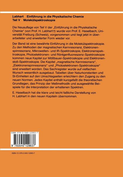 Produktbild: Einf&uuml;hrung in die Physikalische Chemie