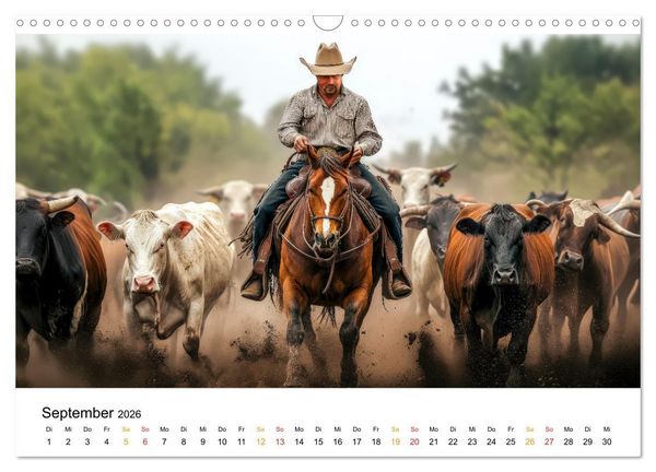 Produktbild: Westernwelt (Wandkalender 2026 DIN A3 quer), CALVENDO Monatskalender