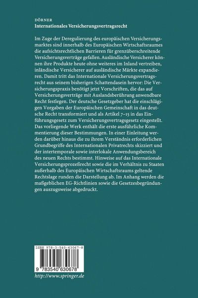 Produktbild: Internationales Versicherungsvertragsrecht