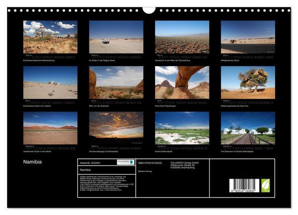 Produktbild: Namibia (Wandkalender 2026 DIN A3 quer), CALVENDO Monatskalender