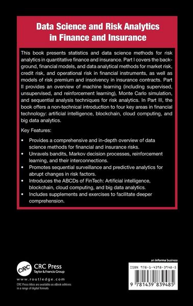Produktbild: Data Science and Risk Analytics in Finance and Insurance
