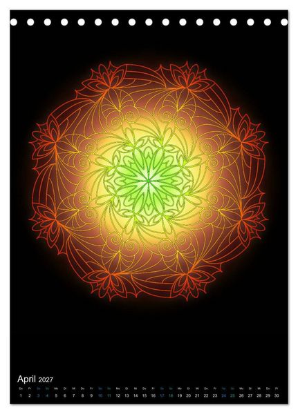 Produktbild: Mandala-Kalender 2027 (Tischkalender 2027 DIN A5 hoch), CALVENDO Monatskalender