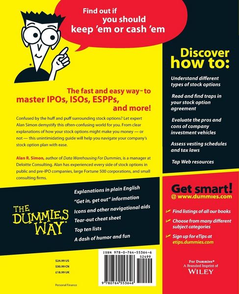 Produktbild: Stock Options For Dummies
