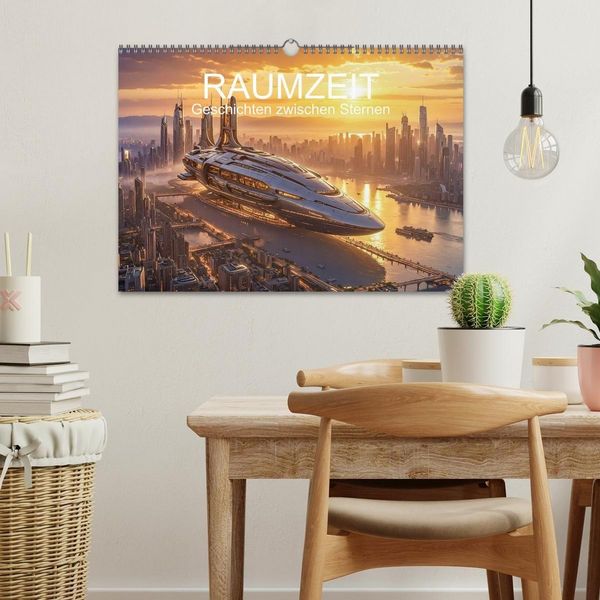 Produktbild: Raumzeit. Geschichten zwischen Sternen (Wandkalender 2026 DIN A3 quer), CALVENDO Monatskalender
