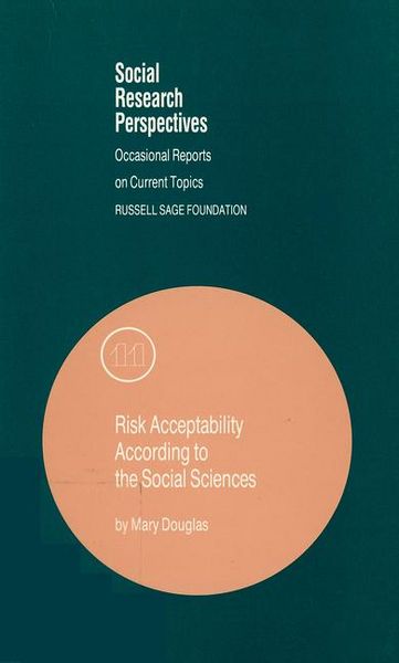 Produktbild: Risk Acceptability According to the Social Sciences