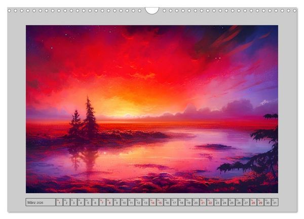 Produktbild: Tr&auml;umereien in Rot (Wandkalender 2026 DIN A3 quer), CALVENDO Monatskalender