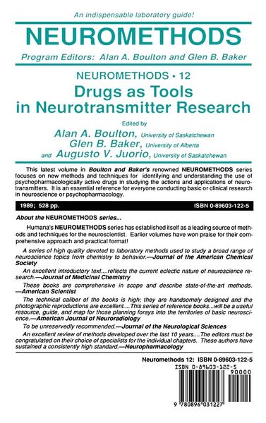 Produktbild: Drugs as Tools in Neurotransmitter Research