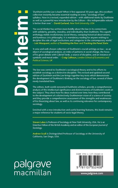 Produktbild: Durkheim and the Law
