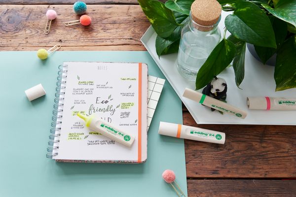 Produktbild: Edding 24 EcoLine Textmarker, gelb, Keilspitze 2-5 mm, 1 St&uuml;ck