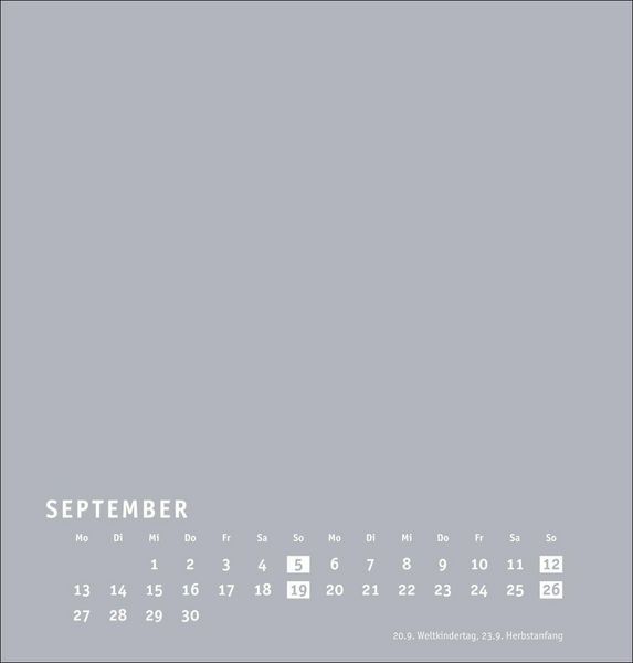 Produktbild: Premium-Bastelkalender silbergrau mittel 2027
