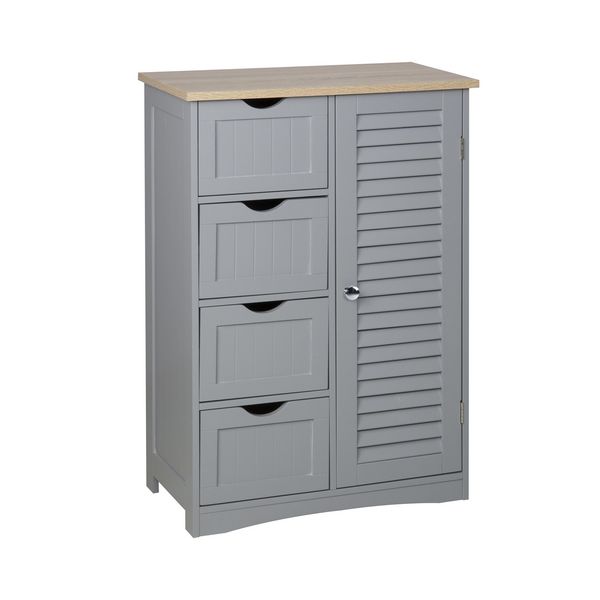 Produktbild: HTI-Living Badezimmerschrank Sarah Grau, Braun MDF Badezimmerschrank Sarah Grau, Braun MDF