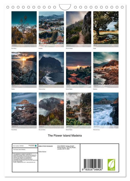 Produktbild: The Flower Island Madeira (Wall Calendar 2026 DIN A4 portrait), CALVENDO 12 Month Wall Calendar