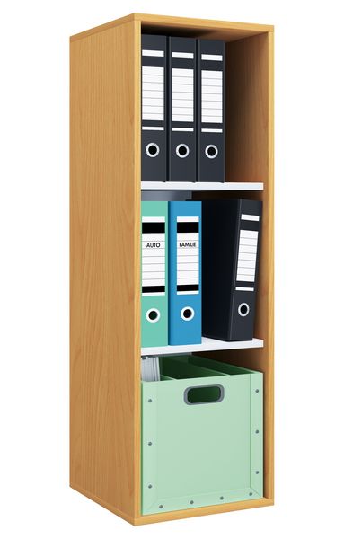 Produktbild: Holz B&uuml;ro Regal B&uuml;cher Ordner Aktenregal Lona l 3f