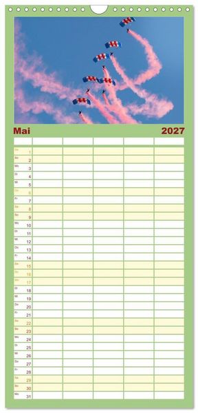 Produktbild: Familienplaner 2027 - Milit&auml;rflieger mit 5 Spalten (Wandkalender, 21 x 45 cm) CALVENDO