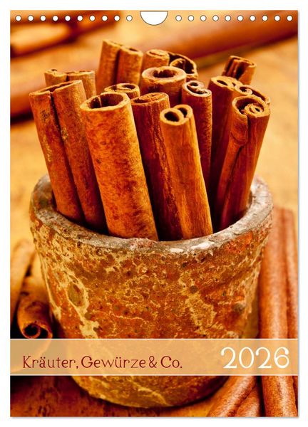 Produktbild: Kr&auml;uter, Gew&uuml;rze & Co. 2026 (Wandkalender 2026 DIN A4 hoch), CALVENDO Monatskalender