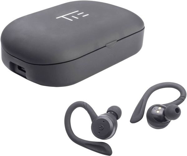 Produktbild: Tie Studio TBE1018 In Ear Kopfh&ouml;rer Bluetooth&reg; Schwarz Wasserbest&auml;ndig, Ohrb&uuml;gel Sport