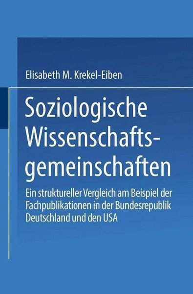 Produktbild: Soziologische Wissenschaftsgemeinschaften