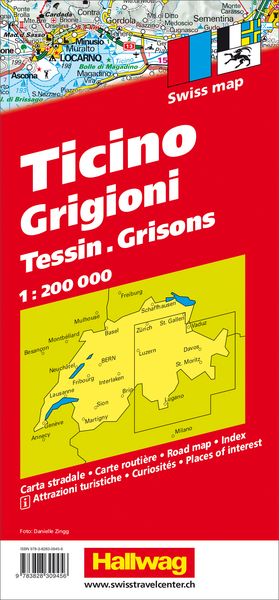 Produktbild: Tessin und Graub&uuml;nden Strassenkarte 1:200 000 - LZ bis 2026