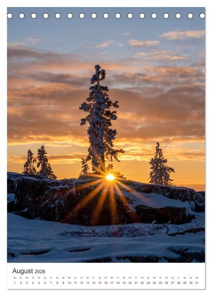 Produktbild: Winter in Lappland - Bezaubernde Sch&ouml;nheit (Tischkalender 2026 DIN A5 hoch), CALVENDO Monatskalender