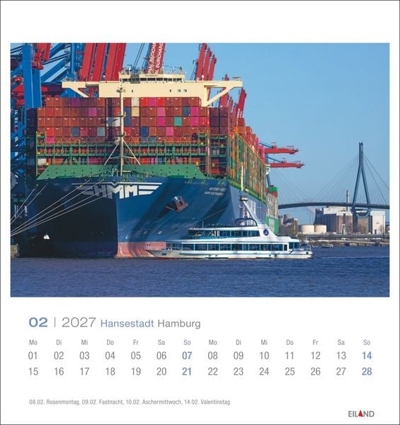 Produktbild: Hansestadt Hamburg Postkartenkalender 2027