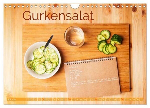 Produktbild: Einfache vegane Rezepte (Wandkalender 2026 DIN A4 quer), CALVENDO Monatskalender