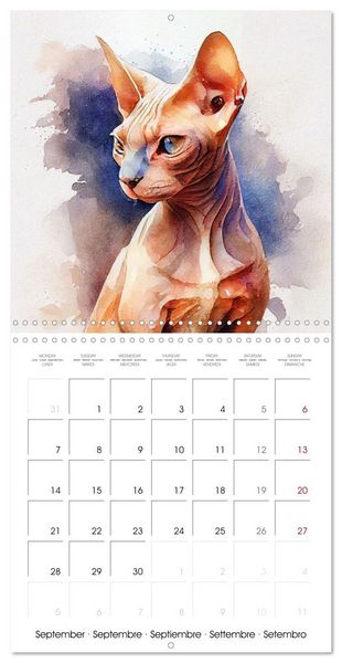 Produktbild: Artistic Cat Breeds (Wall Calendar 2026 12 &times; 12 Inch) CALVENDO 12 Month Wall Calendar