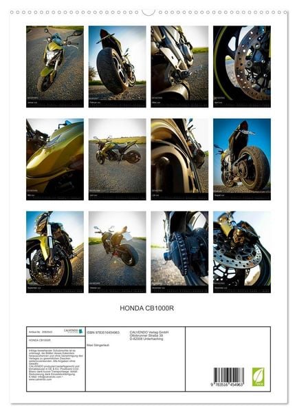 Produktbild: HONDA CB1000R (hochwertiger Premium Wandkalender 2026 DIN A2 hoch), Kunstdruck in Hochglanz