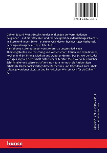 Produktbild: Doktor Eduard Ryans Geschichte der Wirkungen der verschiedenen Religionen