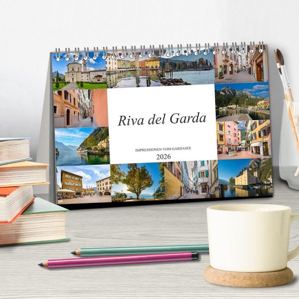 Produktbild: Riva del Garda Impressionen vom Gardasee (Tischkalender 2026 DIN A5 quer), CALVENDO Monatskalender