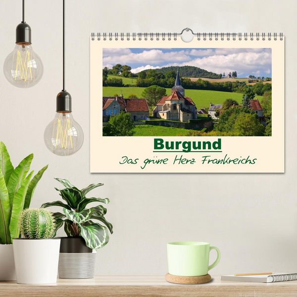 Produktbild: Burgund - Das gr&uuml;ne Herz Frankreichs (Wandkalender 2026 DIN A4 quer), CALVENDO Monatskalender