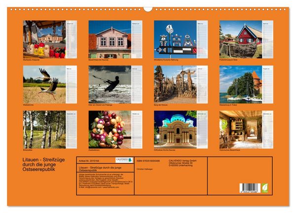 Produktbild: Litauen - Streifz&uuml;ge durch die junge Ostseerepublik (Wandkalender 2026 DIN A2 quer), CALVENDO Monatskalender