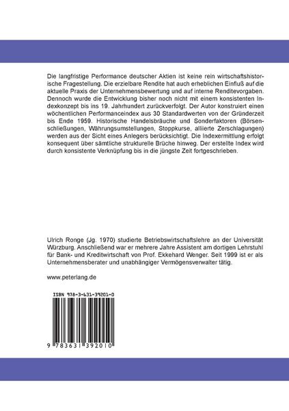 Produktbild: Die langfristige Rendite deutscher Standardaktien