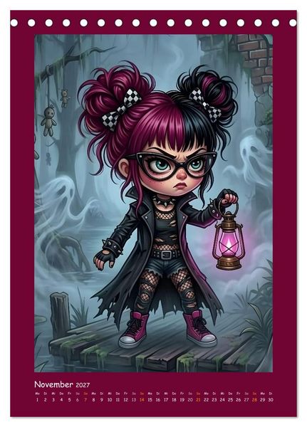 Produktbild: Fabulous Dolls - Gothic-G&ouml;res Abenteuer (Tischkalender 2027 DIN A5 hoch), CALVENDO Monatskalender