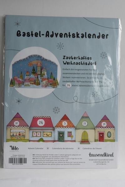 Produktbild: Bastel-Adventskalender DIY DORF bef&uuml;llbar in bunt