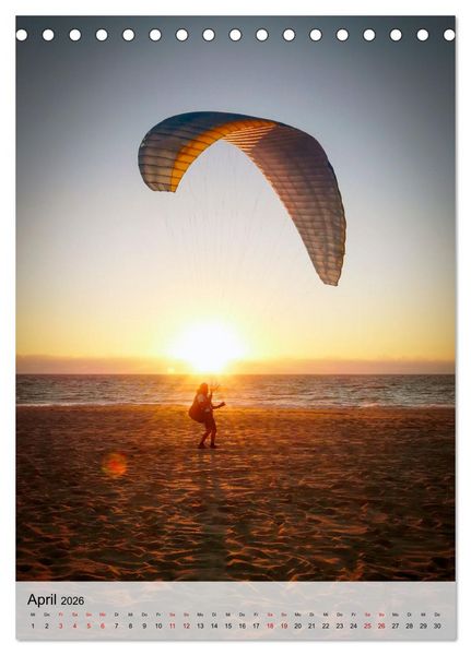 Produktbild: Paragliding - einfach Spa&szlig; (Tischkalender 2026 DIN A5 hoch), CALVENDO Monatskalender