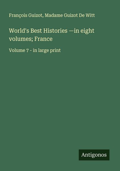 Produktbild: World's Best Histories -in eight volumes; France