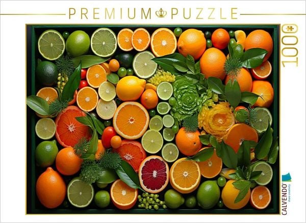 Produktbild: CALVENDO Puzzle Zitrusfr&uuml;chte - Vegane Ern&auml;hrung | 1000 Teile Lege-Gr&ouml;&szlig;e 64x48cm Foto-Puzzle f&uuml;r gl&uuml;ckliche Stunden