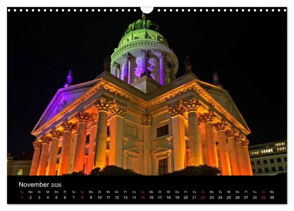 Produktbild: Berlin bei Nacht (Wandkalender 2026 DIN A3 quer), CALVENDO Monatskalender