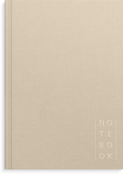 Produktbild: Burde Notizbuch Textil beige liniert A5