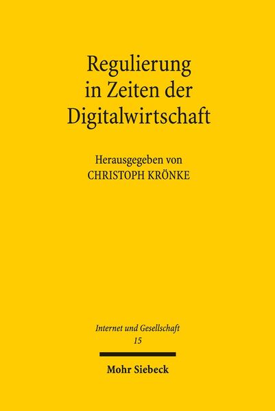 Produktbild: Regulierung in Zeiten der Digitalwirtschaft