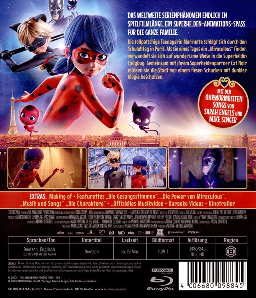 Ladybug & Cat Noir The Movie - 2023 - Blu Ray - Movies