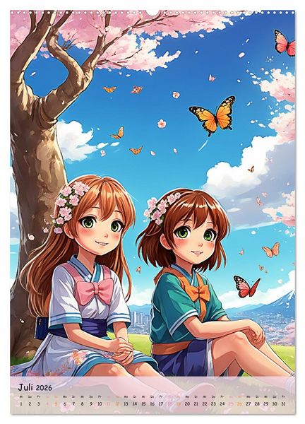 Produktbild: Tr&auml;ume eines jungen Herzens &ndash; Eine Manga-Reise zur Selbstfindung (hochwertiger Premium Wandkalender 2026 DIN A2 hoch), Kunstdruck in Hochglanz