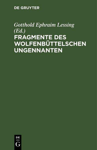 Produktbild: Fragmente des Wolfenb&uuml;ttelschen Ungennanten