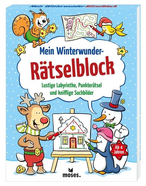 Mein Winterwunder-Rätselblock, Paperback von Charlotte Wagner,Ari Plikat, Moses verlag, 978-3-96455-283-9