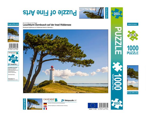 Produktbild: CALVENDO Puzzle Leuchtturm Dornbusch auf der Insel Hiddensee | 1000 Teile Lege-Gr&ouml;&szlig;e 64x48cm Foto-Puzzle f&uuml;r gl&uuml;ckliche Stunden