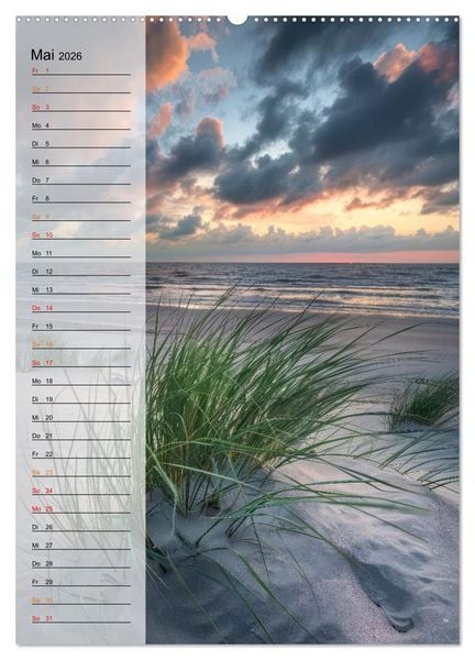 Produktbild: Maritim, Deutschlands K&uuml;sten (Wandkalender 2026 DIN A2 hoch), CALVENDO Monatskalender