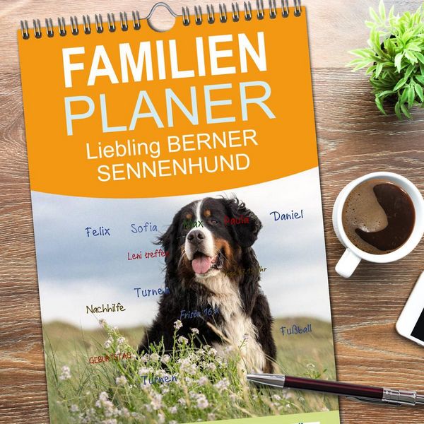 Produktbild: Familienplaner 2026 - Liebling BERNER SENNENHUND mit 5 Spalten (Wandkalender, 21 x 45 cm) CALVENDO