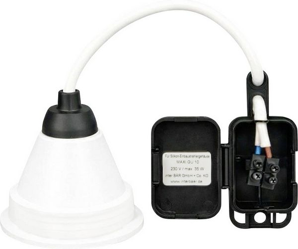 Produktbild: InterB&auml;r MAXI GU10 Serie 1000 1000-508.01 Silikon-Geh&auml;use 35W Wei&szlig;