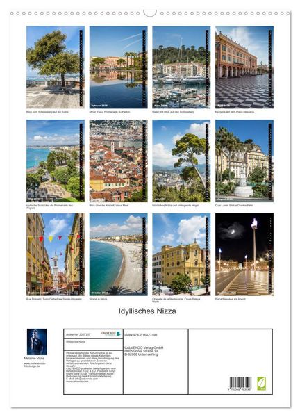 Produktbild: Idyllisches Nizza (Wandkalender 2026 DIN A2 hoch), CALVENDO Monatskalender