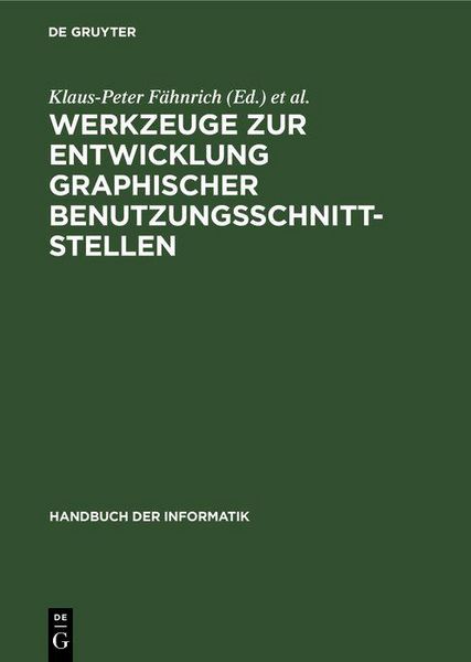 Produktbild: Werkzeuge zur Entwicklung graphischer Benutzungsschnittstellen